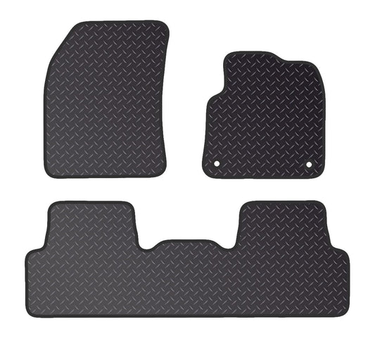 PRIME CAR MAT - Fits CITROEN C5 2019 On Aircross - Standard Rubber 3mm - Tailored Car Mats - Waterproof, Non Slip Car Floor Mat, Fitted with Clips & Anti Slip Backing - 4 pcs Floor Mat Set