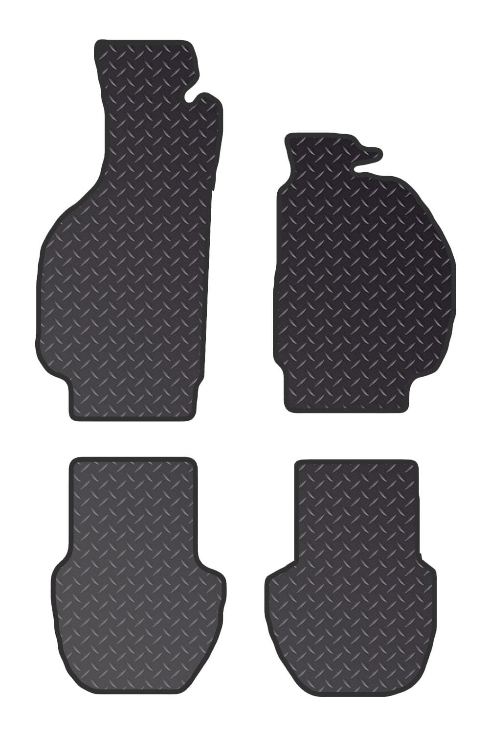 PCM- Car Floor Mats fits for Porche 911 from (1978-1988)- Black Standard Rubber 3mm - Tailored Car Mats - Car Floor Mat, with Anti Slip Backing - 4 pcs Floor Mat Set with 0 Clips