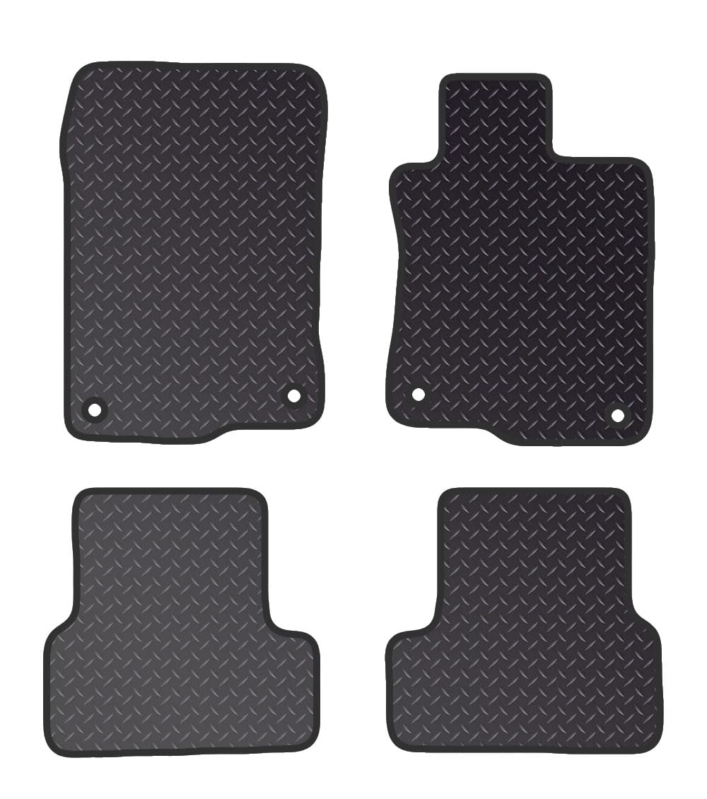 PCM - Car Floor Mats Fits for AUDI A4 2001-2005 CABRIOLET Model - Standard Rubber 3mm - Tailored Car Mats - Waterproof, Non Slip Car Floor Mat Anti Slip Backing - 4 pcs Floor Mat Set