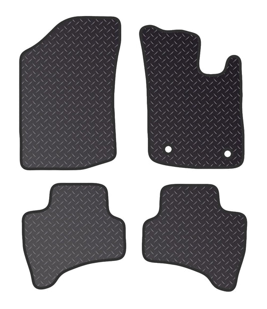PRIME CAR MAT - Fits CITROEN C1 2012-2014 - Standard Rubber 3mm - Tailored Car Mats - Waterproof, Non Slip Car Floor Mat, Fitted with Clips & Anti Slip Backing - 4 pcs Floor Mat Set
