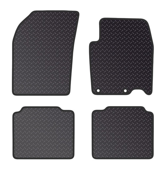 PCM- Car Floor Mats fits for SUZUKI SX4 S-Cross from 2013 ON- Black Heavy Duty Rubber 5mm - Tailored Car Mats - Car Floor Mat, with Anti Slip Backing - 4 pcs Floor Mat Set with  2 Clips