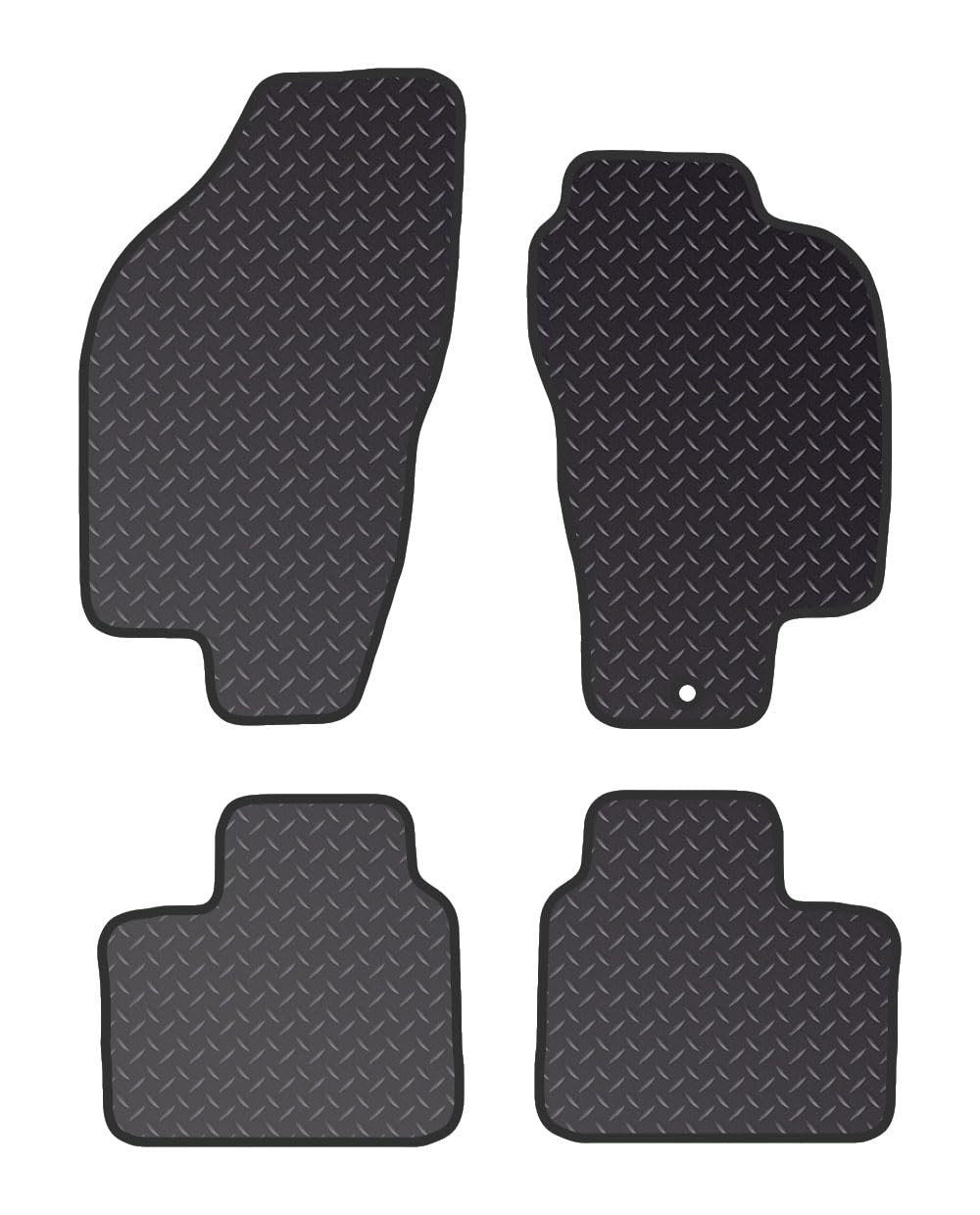 PRIME CAR MAT - Fits ALFA-ROMEO 156-1997-2007 - Black Heavy Duty Rubber 5mm - Tailored Car Mats - Waterproof Car Floor Mat, with Anti Slip Backing - 4 pcs Floor Mat Set with 1 Clips