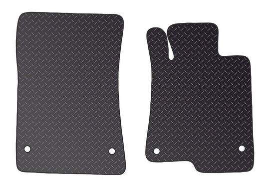 PCM- Car Floor Mats fits for MERCEDES SLK from 2011 Present- Black Heavy Duty Rubber 5mm - Car Floor Mat, with Anti Slip Backing - 2 pcs Floor Mat Set with  4 Clips