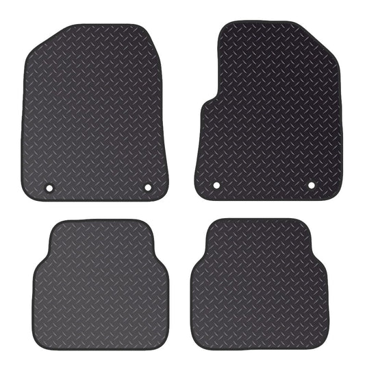 PCM- Car Floor Mats fits for MG 6 from (2010-2017)- Black Heavy Duty Rubber 5mm - Tailored Car Mats - Car Floor Mat, with Anti Slip Backing - 4 pcs Floor Mat Set with  4 Clips