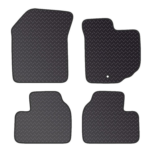 PCM- Car Floor Mats fits for SUZUKI Swift Manual from (2004-2010)- Black Standard Rubber 3mm - Tailored Car Mats - Car Floor Mat, with Anti Slip Backing - 4 pcs Floor Mat Set with 1 Clip