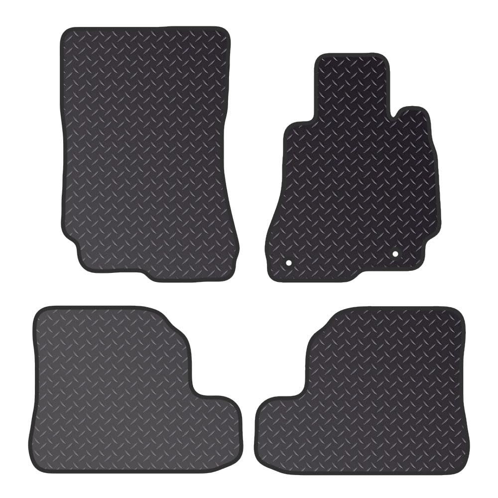 PCM - Car Floor Mats for Mercedes CL (2006-2013)2 CLIPS - Black Standard Rubber 3mm - Tailored Car Mats - Car Floor Mat, with Anti Slip Backing - 4 pcs Floor Mat Set