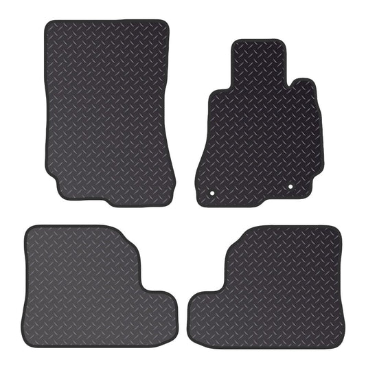 PCM - Car Floor Mats for Mercedes CL (2006-2013)2 CLIPS - Black Standard Rubber 3mm - Tailored Car Mats - Car Floor Mat, with Anti Slip Backing - 4 pcs Floor Mat Set