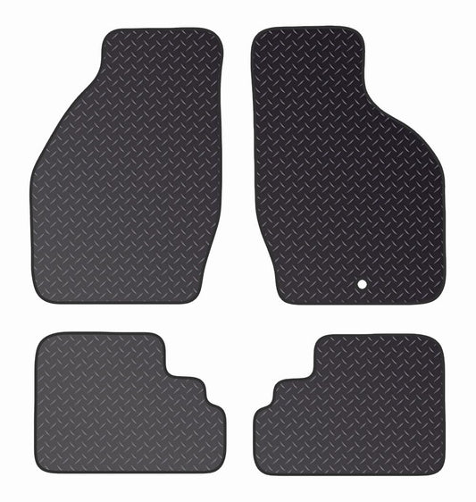PCM- Car Floor Mats fits for SUZUKI Wagon R from (2003-2008)- Black Heavy Duty Rubber 5mm - Tailored Car Mats - Car Floor Mat, with Anti Slip Backing - 4 pcs Floor Mat Set with  1 Clips