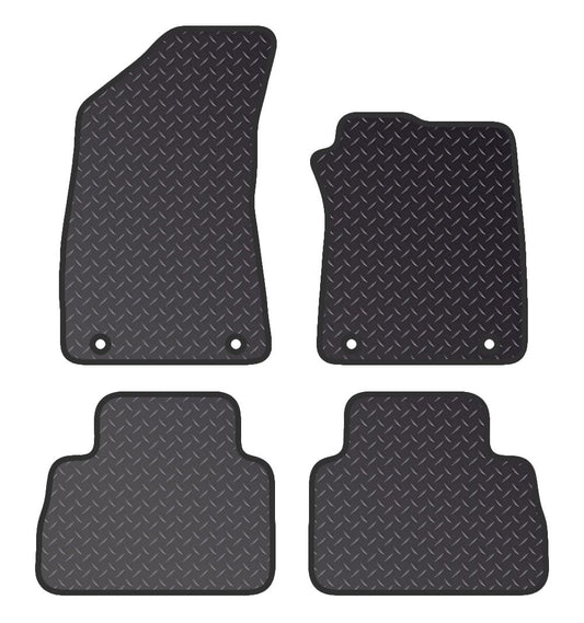 PCM- Car Floor Mats fits for MG  ZS ELECTRIC EV  From 2020 ON- Black Heavy Duty Rubber 5mm - Tailored Car Mats - Car Floor Mat, with Anti Slip Backing - 4 pcs Floor Mat Set with  4 Clips
