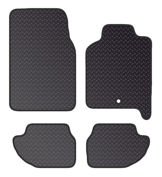 PCM-Car Floor Mats fits for Porche 924 from (1976-1998)-Black Heavy Duty Rubber 5mm - Tailored Car Mats - Car Floor Mat, with Anti Slip Backing - 4 pcs Floor Mat Set with 1 Clips