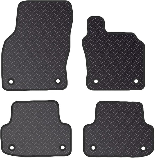 PCM - Fits AUDI A3 & S3 5 Door Sept 2015-2020 -  4 pcs Floor Mat Set with 8 Clips