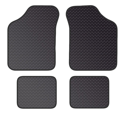 PCM- Car Floor Mats fits for MG Metro  from (1986-1998)- Black Standard Rubber 3mm - Tailored Car Mats - Car Floor Mat, with Anti Slip Backing - 4 pcs Floor Mat Set with 0 Clips