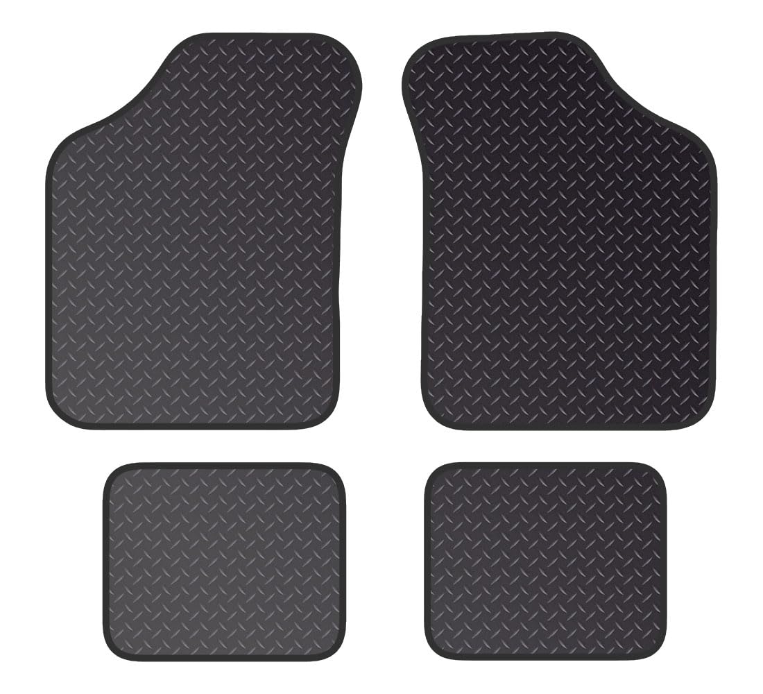 PCM- Car Floor Mats fits for MG Metro  from (1986-1998)- Black Heavy Duty Rubber 5mm - Tailored Car Mats - Car Floor Mat, with Anti Slip Backing - 4 pcs Floor Mat Set with  0 Clips