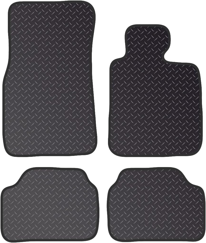 PRIME CAR MAT - Fits Bmw 1 Series 2011-2017 F20 & F21 Hatch - Black Luxury Carpet - Anti Slip Mat -4 Pc Floor Mat With Fitted Clips & Granulated Backing