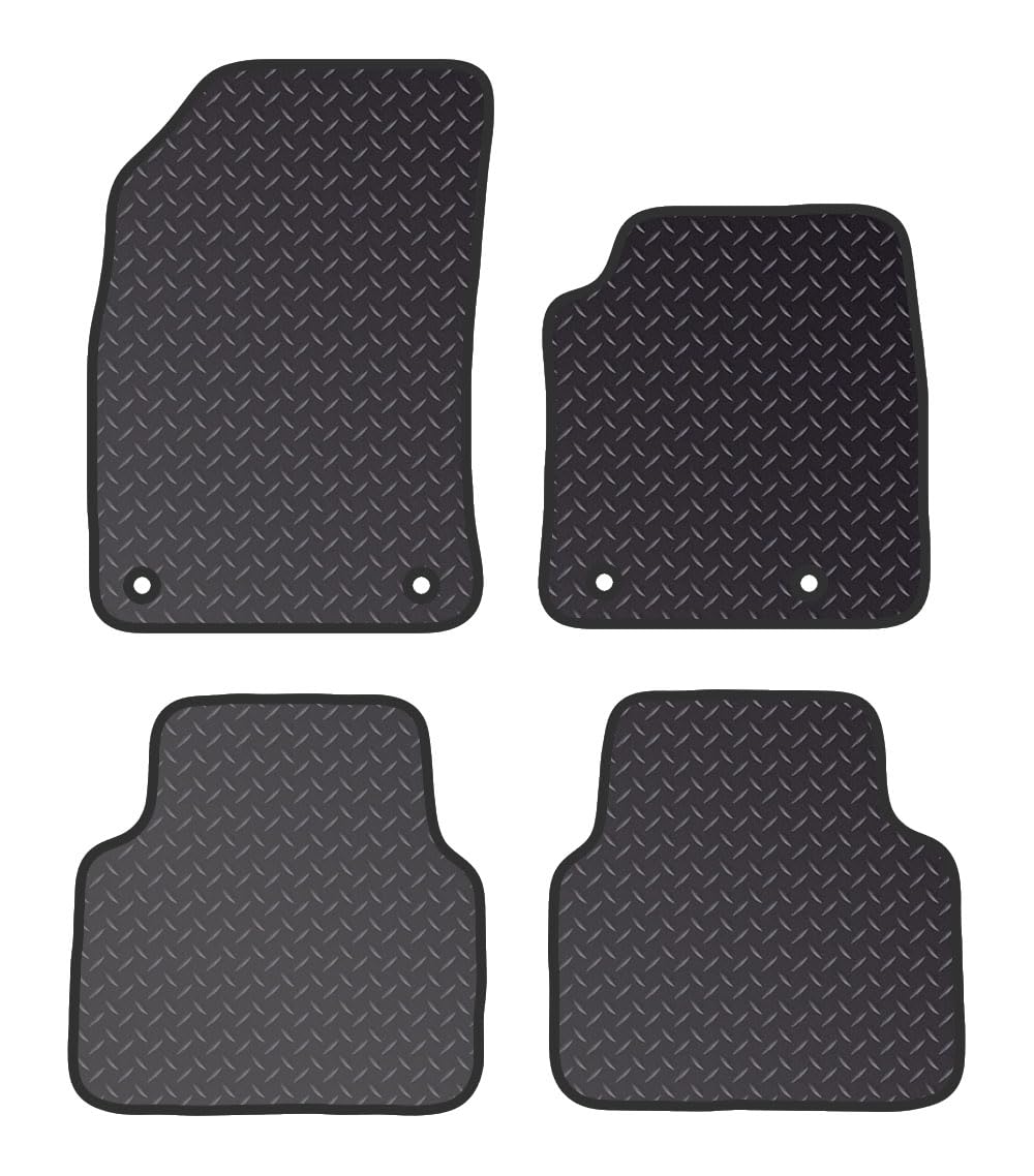 PRIME CAR MAT - Fits CITROEN C3 2017-Onwards AIRCROSS - Standard Rubber 3mm - Tailored Car Mats - Waterproof, Non Slip Car Floor Mat, Fitted with Clips & Anti Slip Backing - 4 pcs Floor Mat Set