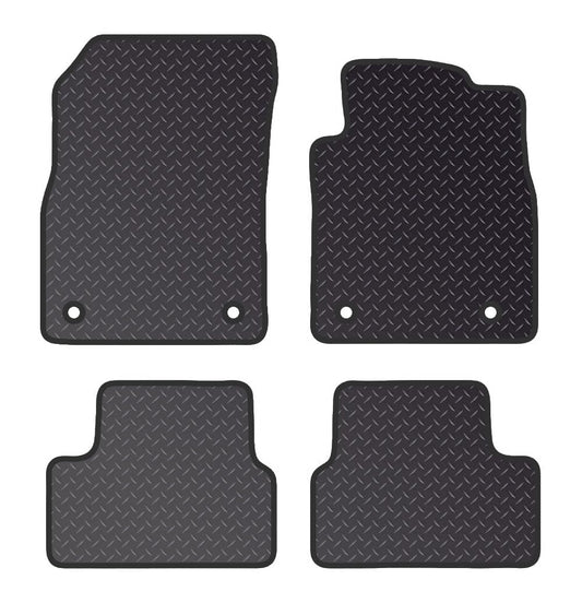 PRIME CAR MAT - Fits CHEVROLET Cruze 2009-2015 - Standard Rubber 3mm - Tailored Car Mats - Waterproof, Non Slip Car Floor Mat, Fitted with Clips & Anti Slip Backing - 4 pcs Floor Mat Set