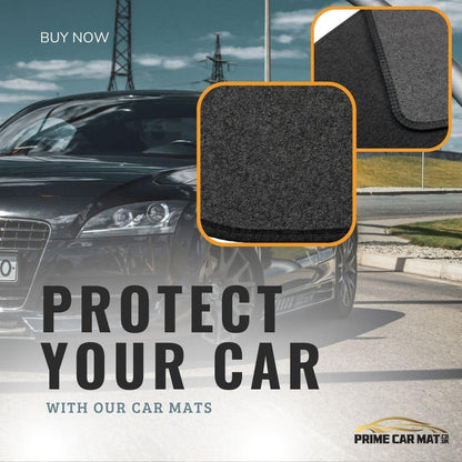 PCM - Car Floor Mats for Universal Car or Van Tailored Heavy Duty Car Floor Mats 4PC Set Non Slip Carpet (RED EDGING)