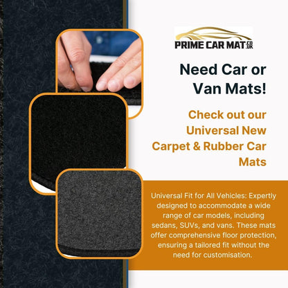 PCM - Tailored Mats - Fits VAUXHALL Corsa D 2006-2014 - Black Carpet - 4 Pc Floor Mat Only