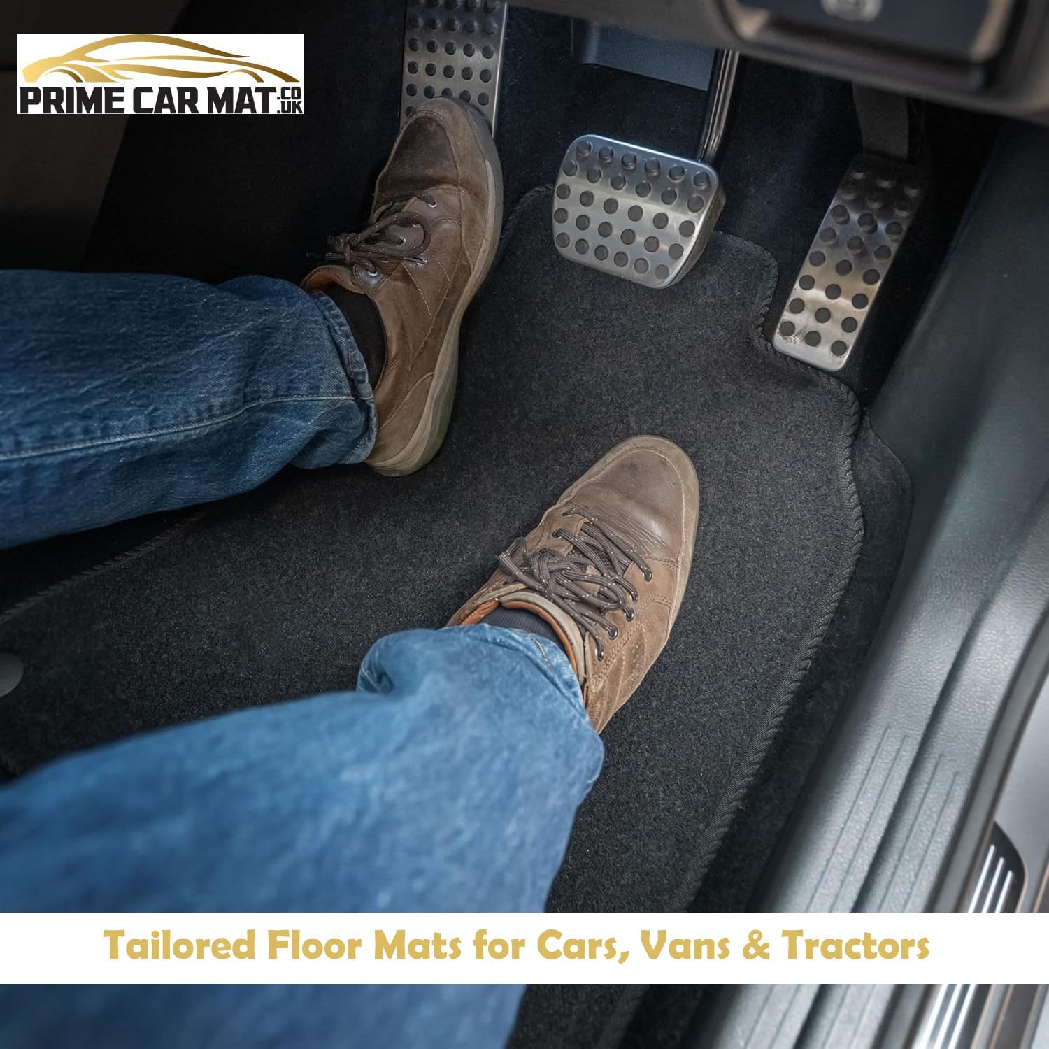 PCM - Carpet Floor Mats Fits for Ford Transit Custom (2024+) [Manual] 4 Clips - 1 Floor Mat Only