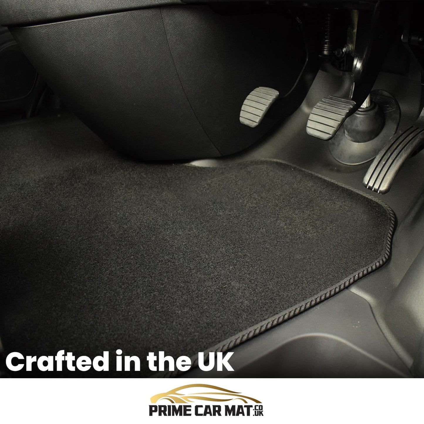 PCM - Car Floor Mats for Universal Car or Van Tailored Heavy Duty Car Floor Mats 4PC Set Non Slip Carpet (RED EDGING)