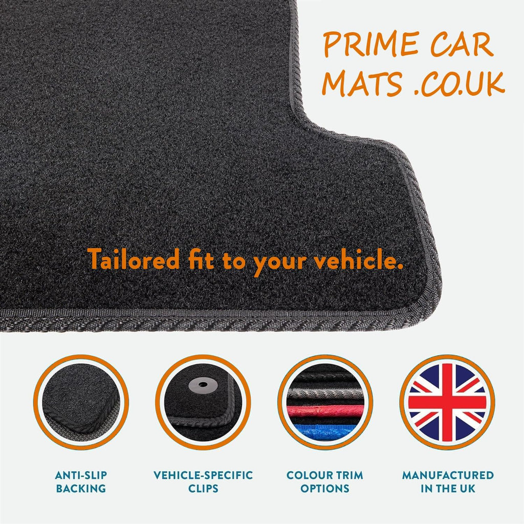 PCM - For Vauxhall Corsa E (2014-2019) All Weather, Anti-Slip Backing & Black Trim (Standard Rubber 3MM)