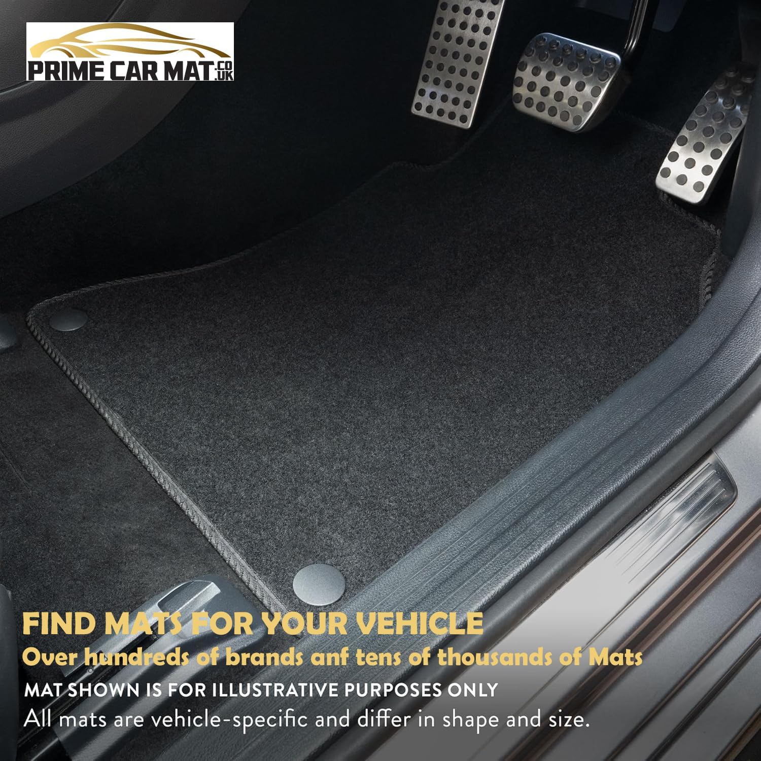 PCM - Carpet Floor Mats Fits for Ford Transit Custom (2024+) [Manual] 4 Clips - 1 Floor Mat Only