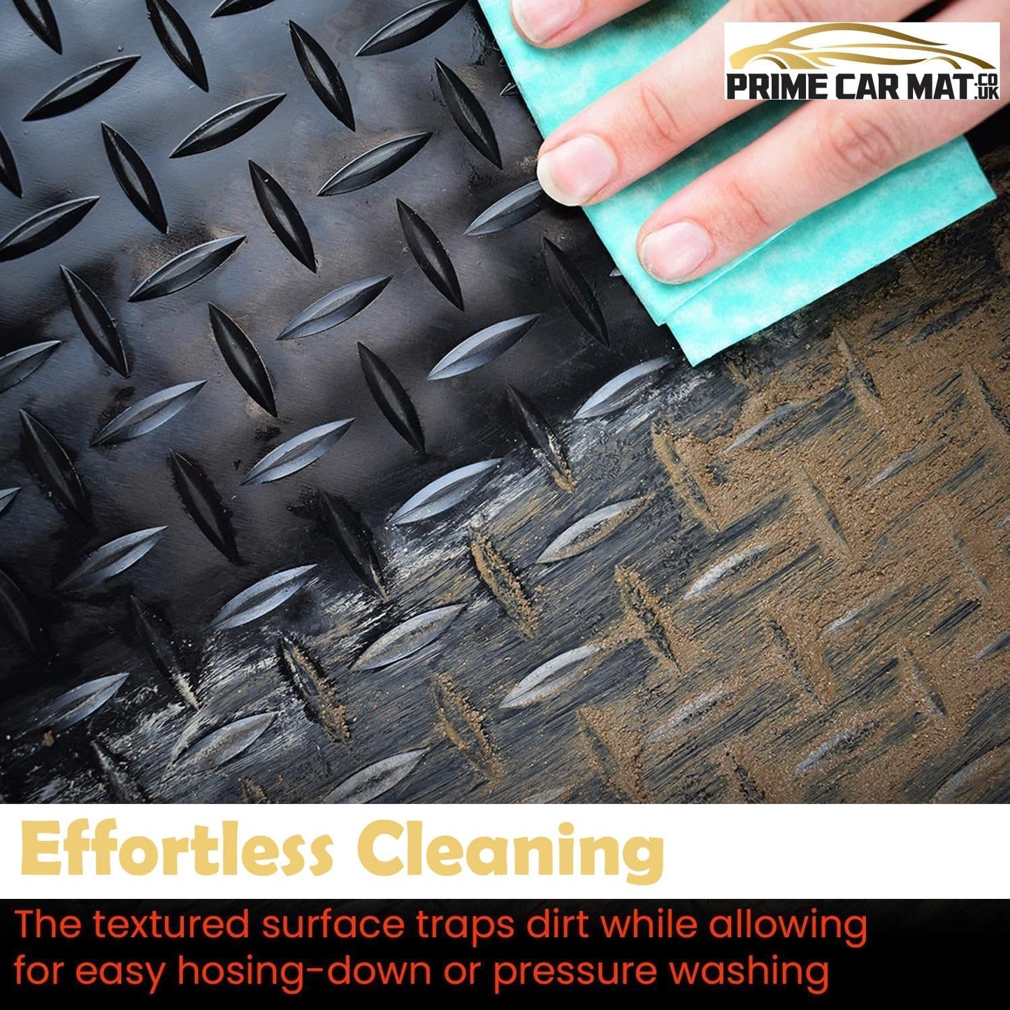 PCM - Rubber Floor Mats Fits for Ford Transit Custom (2024+) [Auto] 4 Clips - 1 Floor Mat Only