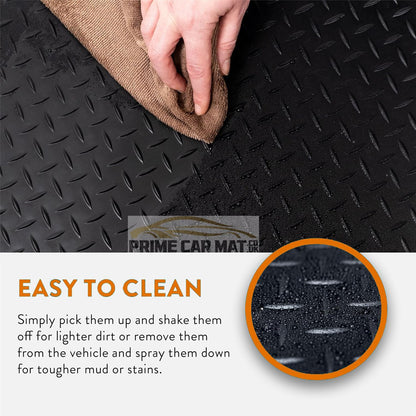 PCM - For Vauxhall Corsa E (2014-2019) All Weather, Anti-Slip Backing & Black Trim (Standard Rubber 3MM)