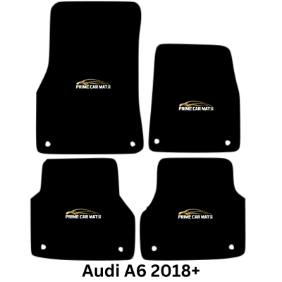 Tailored Made Rubber Car Floor Mats to Fit AUDI A6 2018+ 8 CLIPS